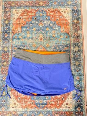 Nike Purple Skort with Gray Waistband and Orange Interior